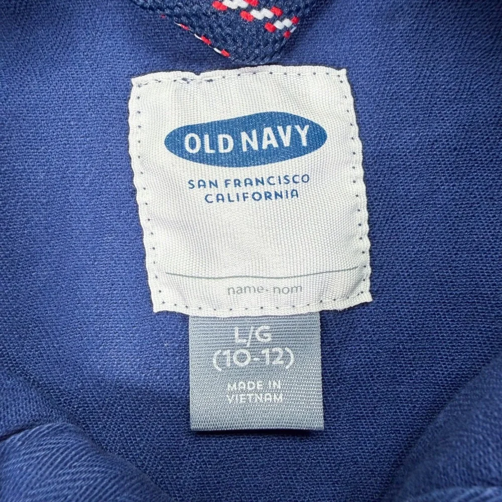 Old Navy Chore Coat Kids Size L (10-12) Blue Utility Field Jacket